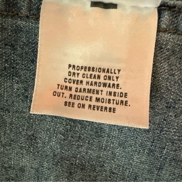 Vintage St John Sport Small Denim Rhinestones Bead Gold Monogram Buttons Jacket - Picture 16 of 16